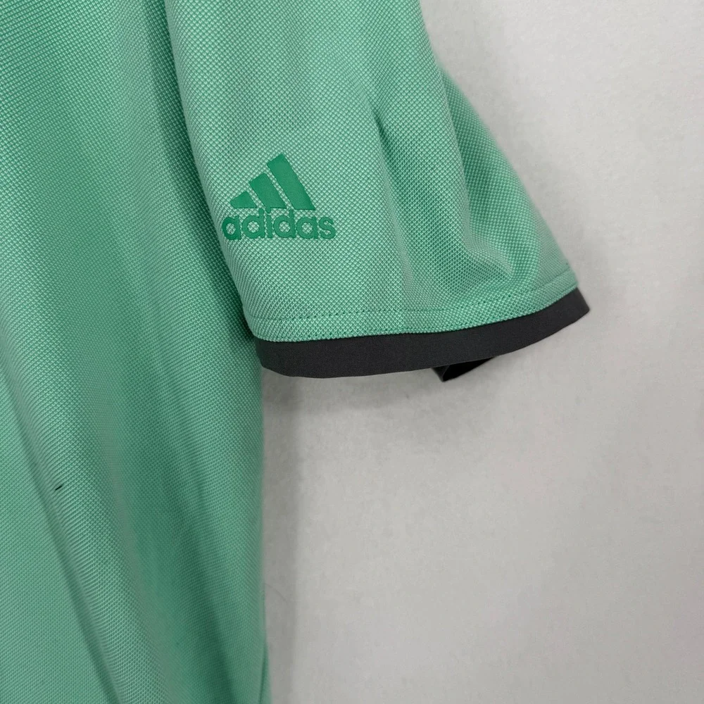Adidas Polo Shirt‎ Mens Large Green ClimaCool Golf Short Sleeve Stretch B87734